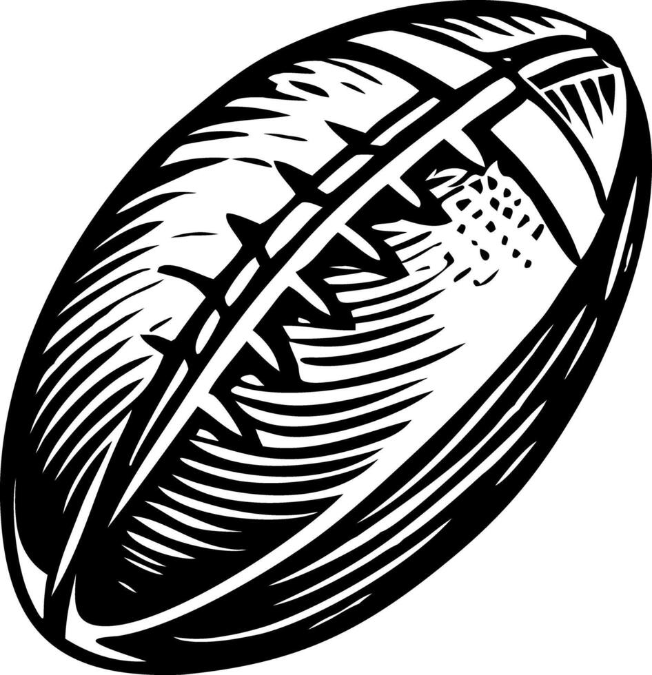 A vintage style illustration of rugby ball vector