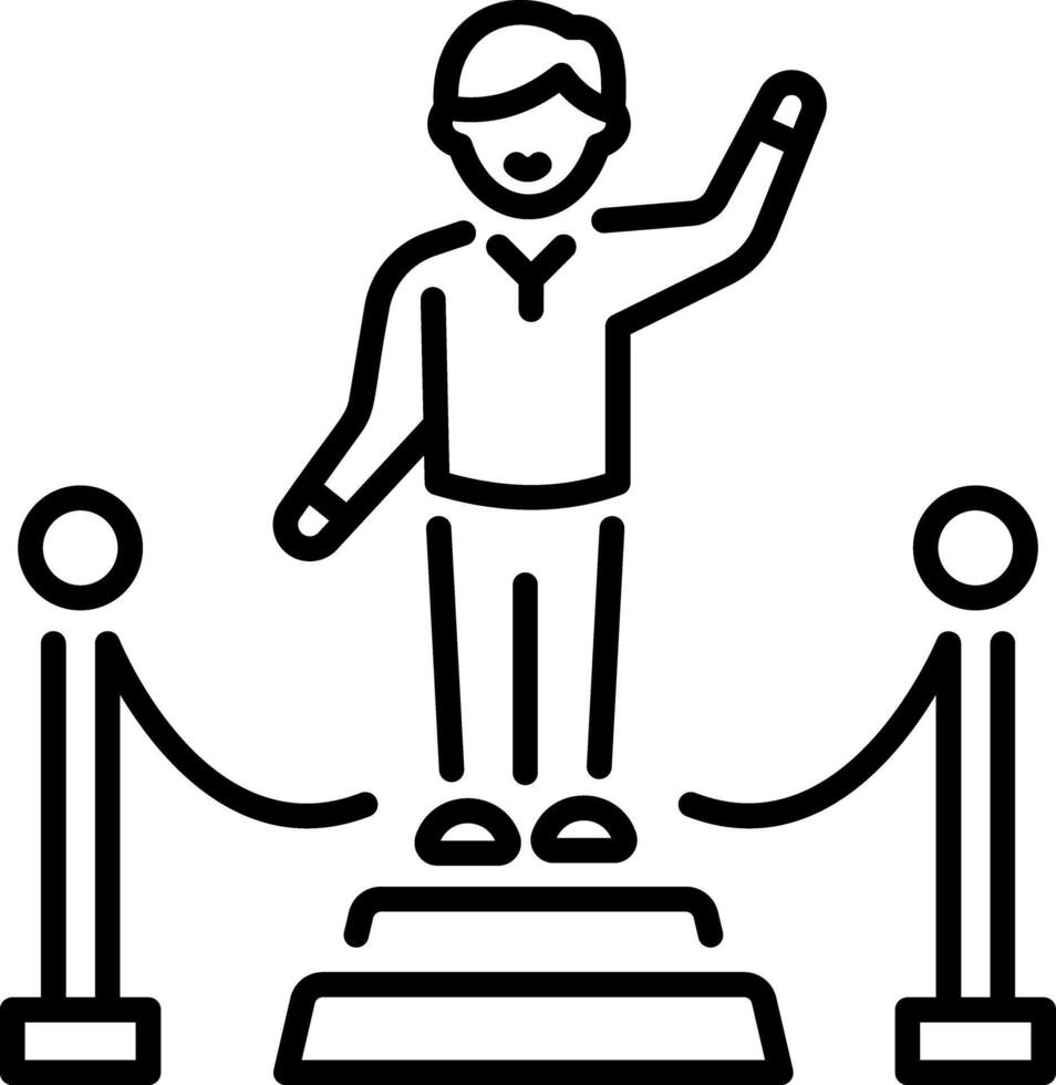 A outline style icon of celebrity vector