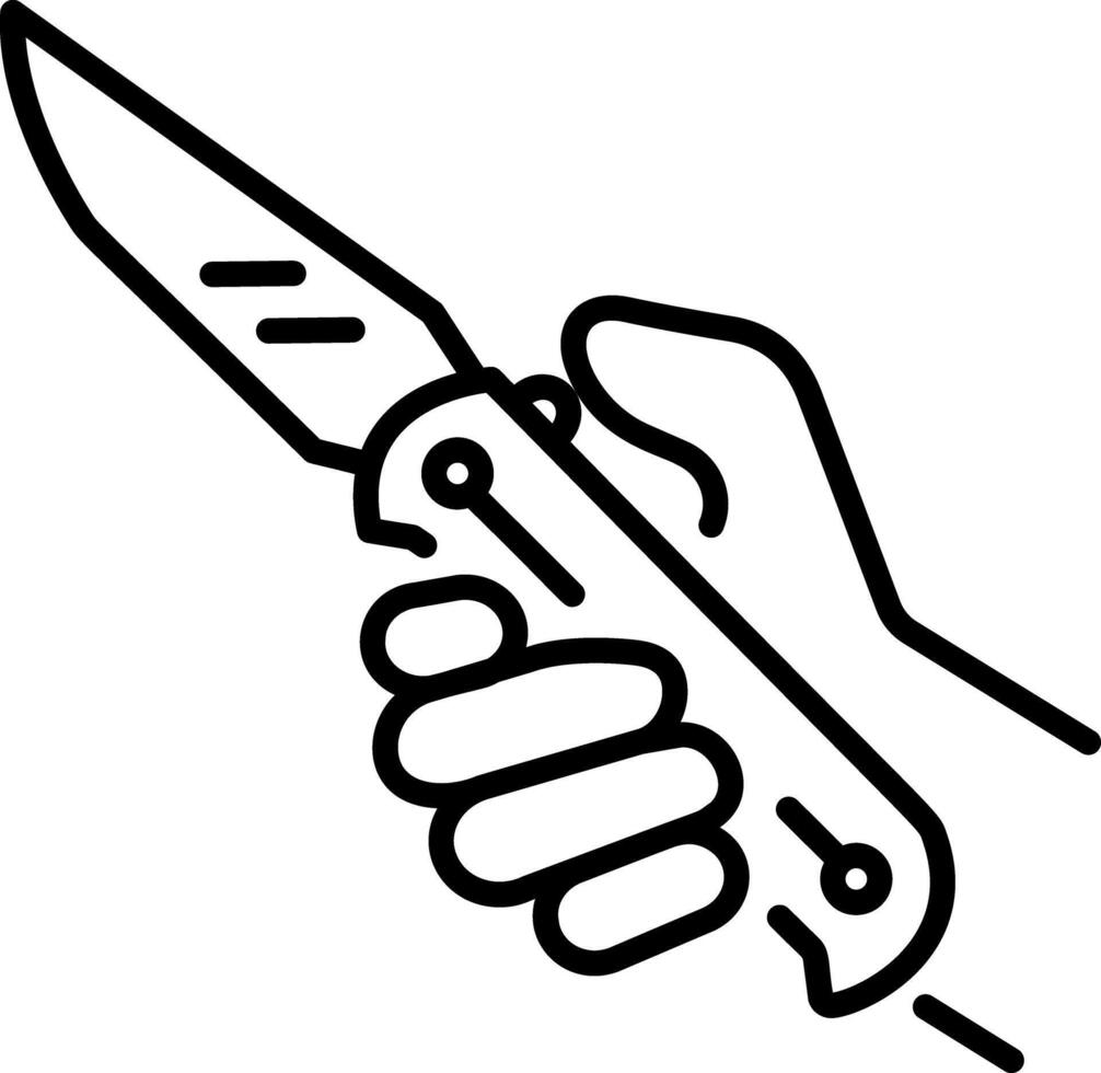 A line style icon of pocket knife vector