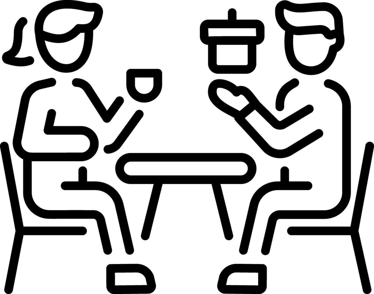 A linear style icon of giving gift vector