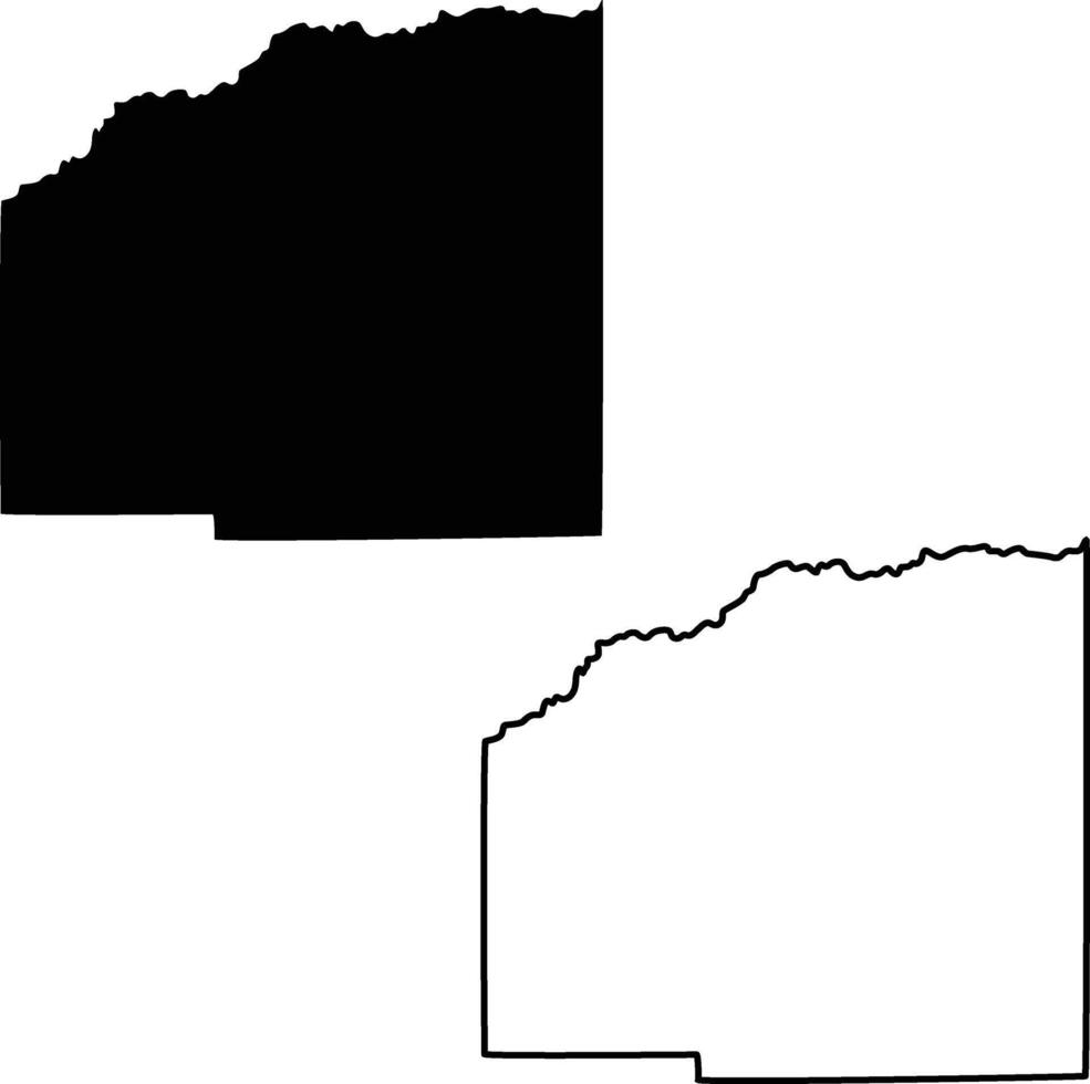 Map of Hopkins County Texas USA Silhouette Flat And Outline Design vector