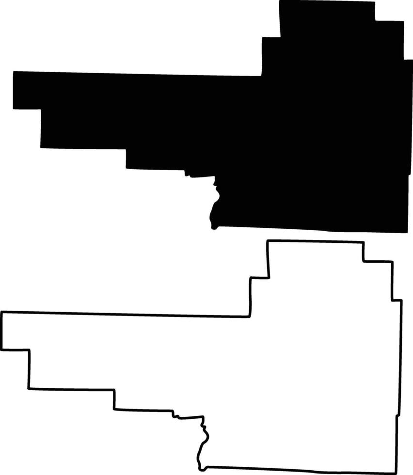 Map of Hot Spring County Arkansas USA Silhouette Flat And Outline Design vector