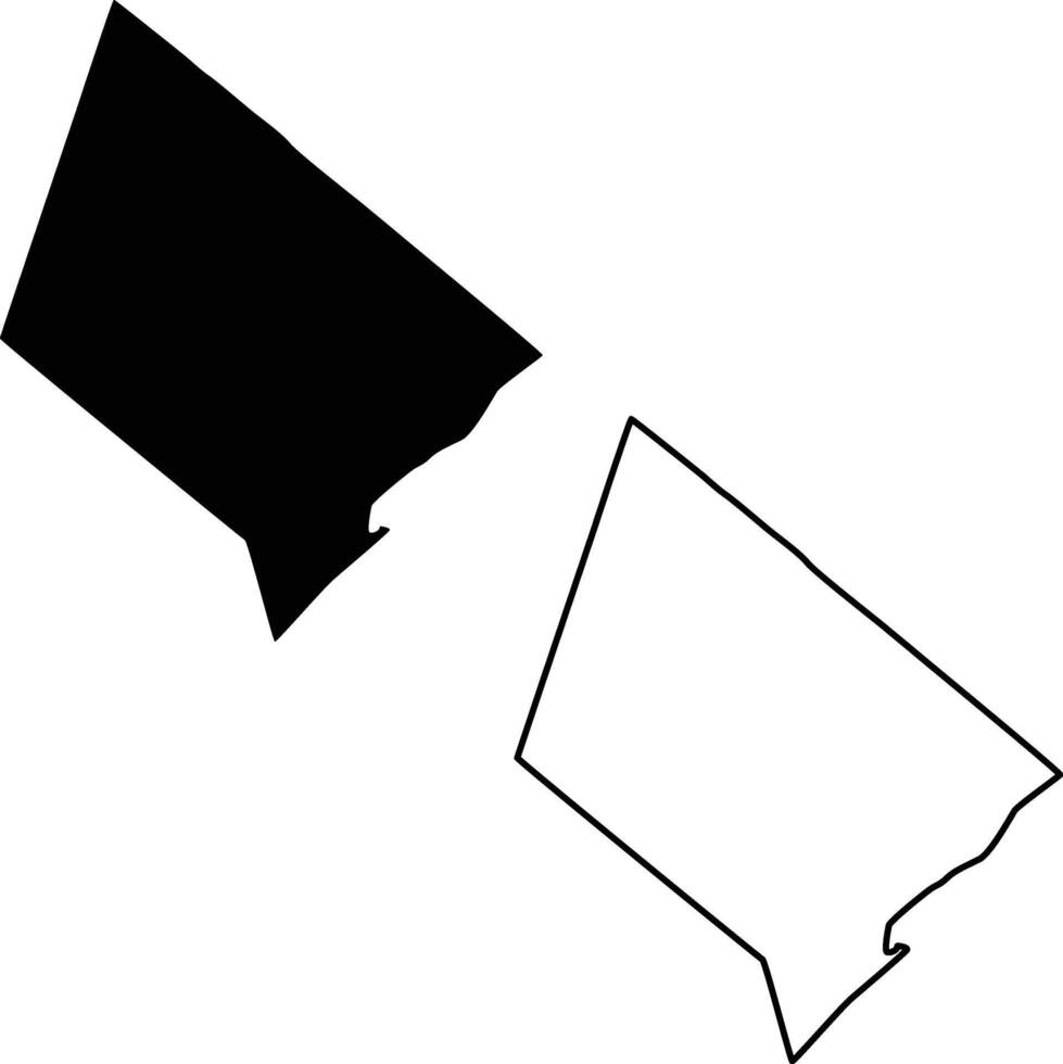 Map of Hays County Texas USA Silhouette Flat And Outline Design vector