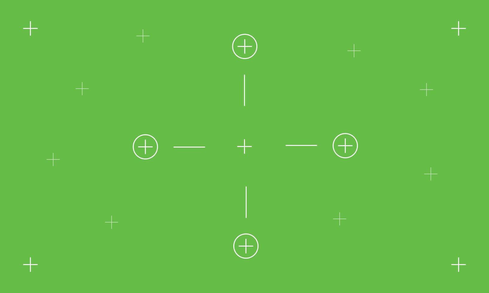 Tracking Markers Camera Focus Overlay VFX Motion Green Screen Background. vector