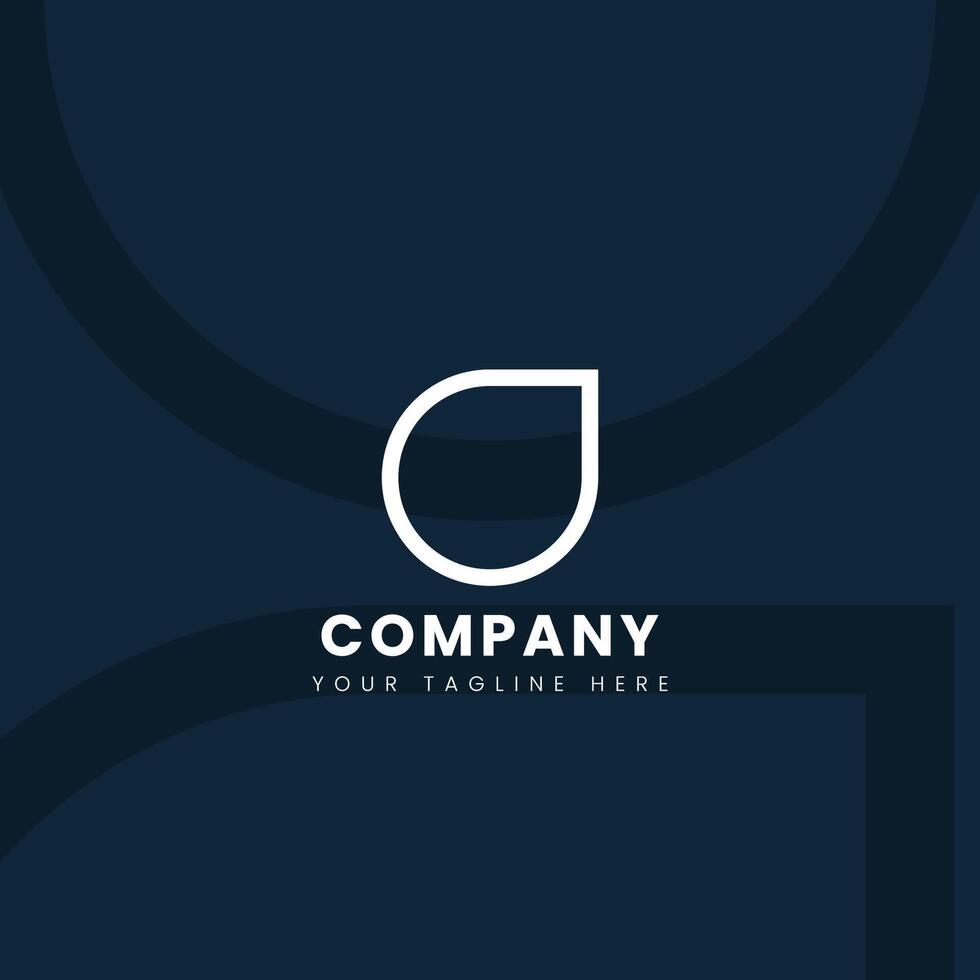 Modern Minimalist Drop Shape Logo Design for Corporate Branding and Professional Identity vector