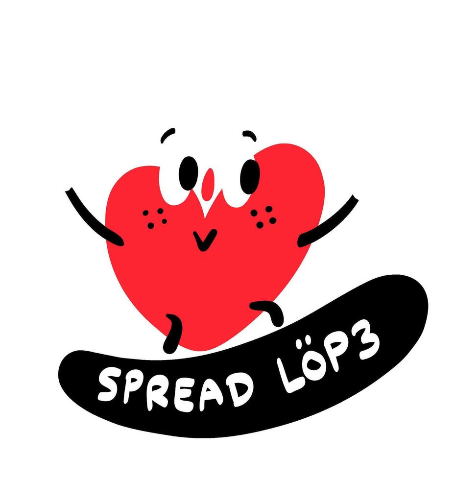 Angry Love Mascot With Cute Style vector