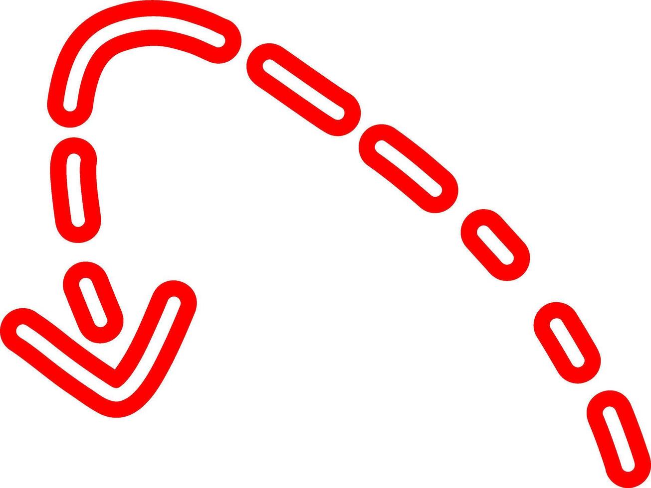 Little Red Arrow With Lines vector