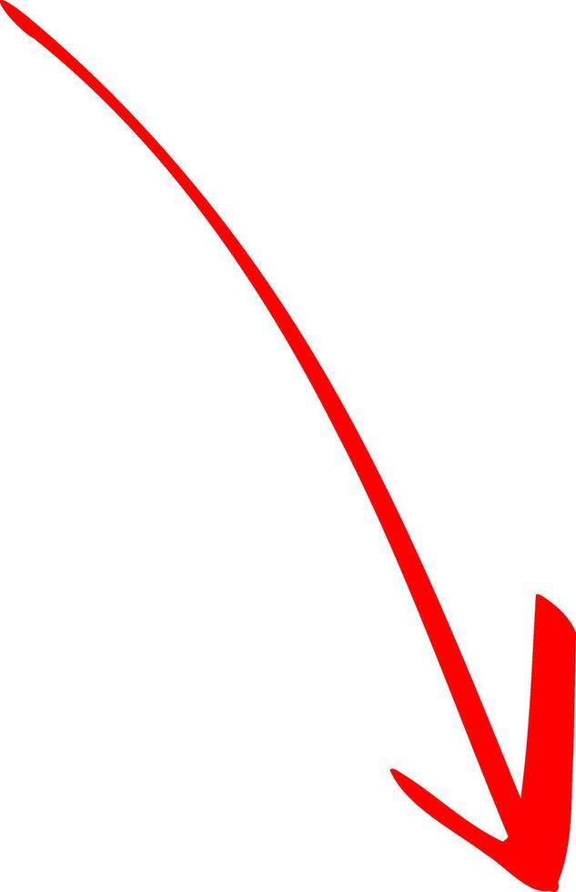 Ink Pen Sketch in Red Arrow Style vector