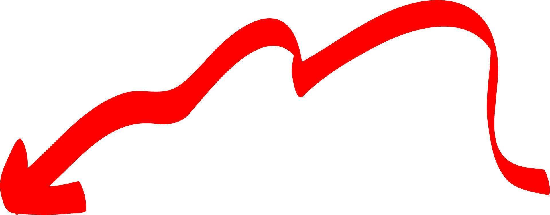 Stabillo Style Ink Arrow Sketch vector