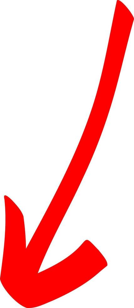 Downward Red Arrow with Pen Texture vector