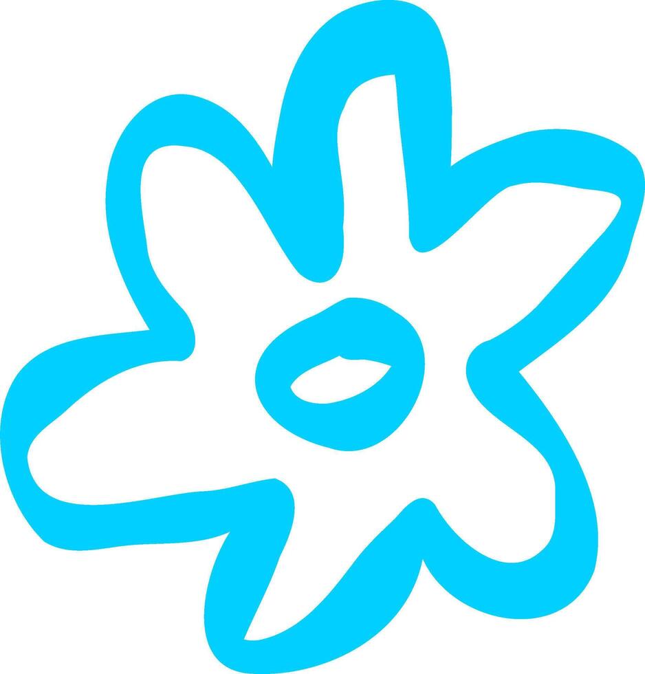 Hand Drawn Flower Leafs With Neon vector