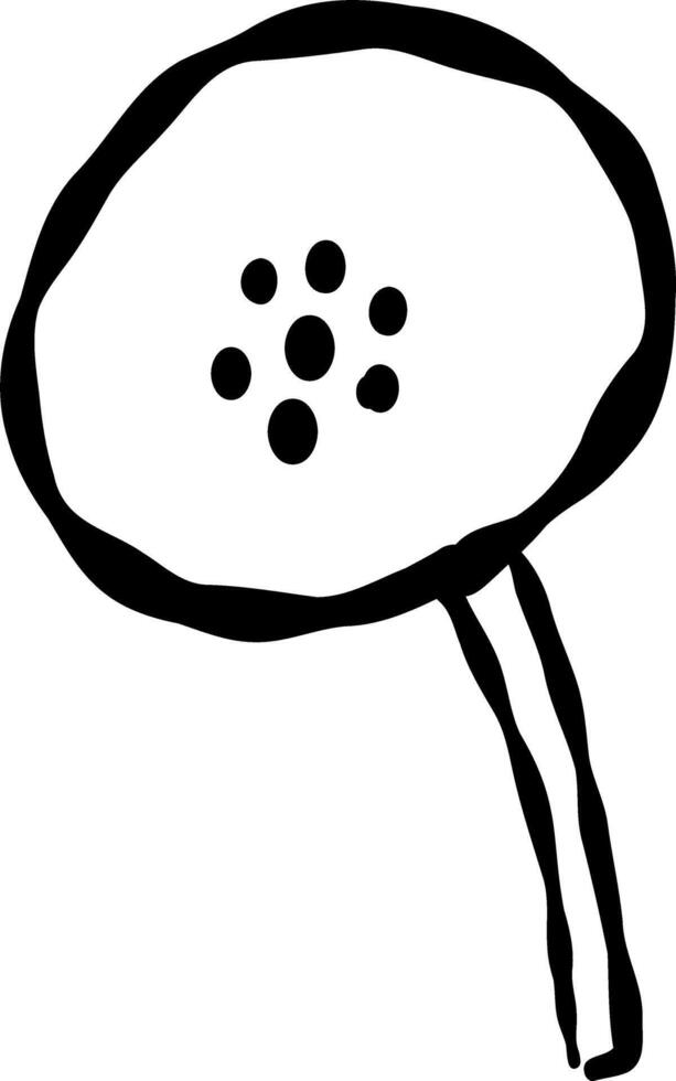 Flower Leafs Ink Cute Kid Style vector