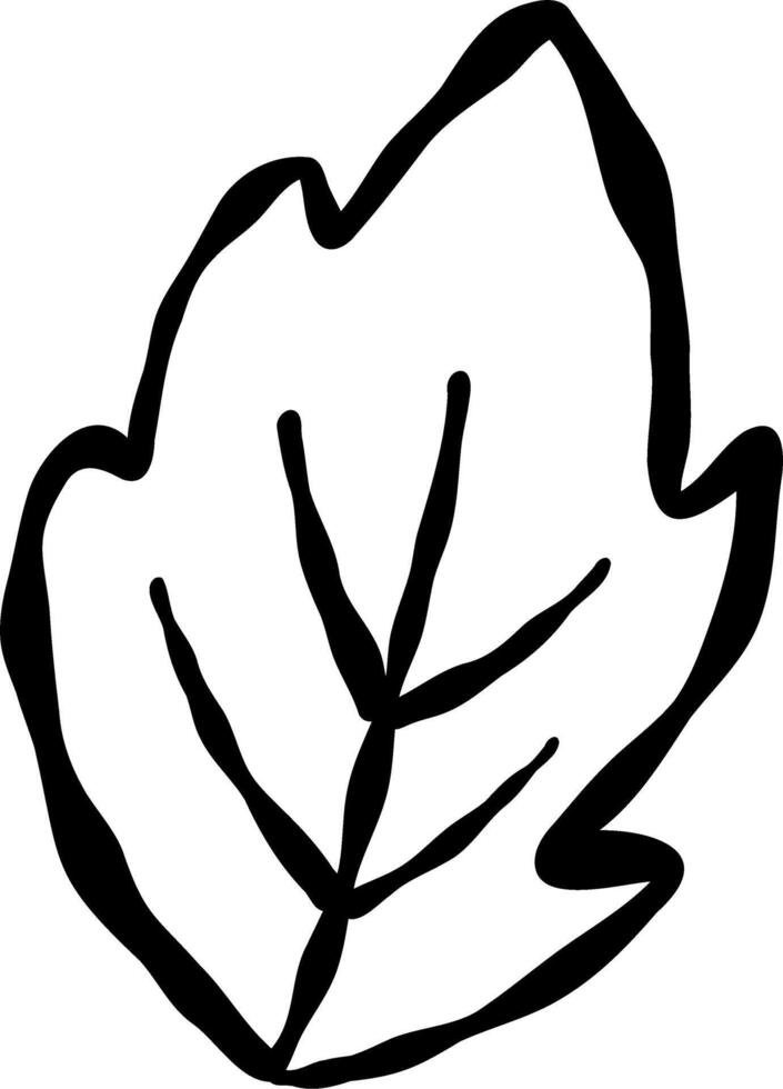 Flower Leafs Ink Artwork Kid Style vector