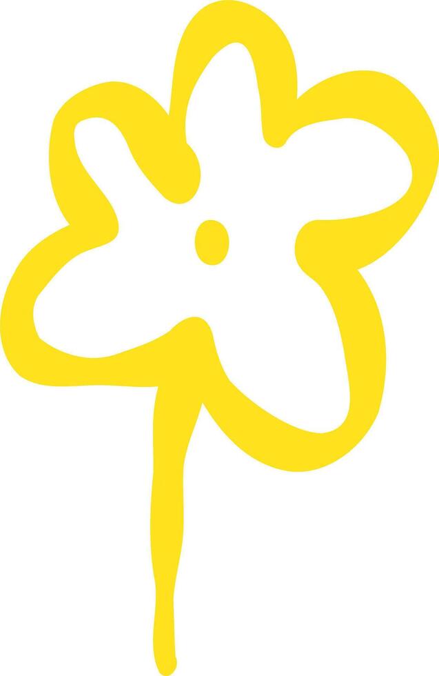 Cute Floral Leafs In Bold Ink vector
