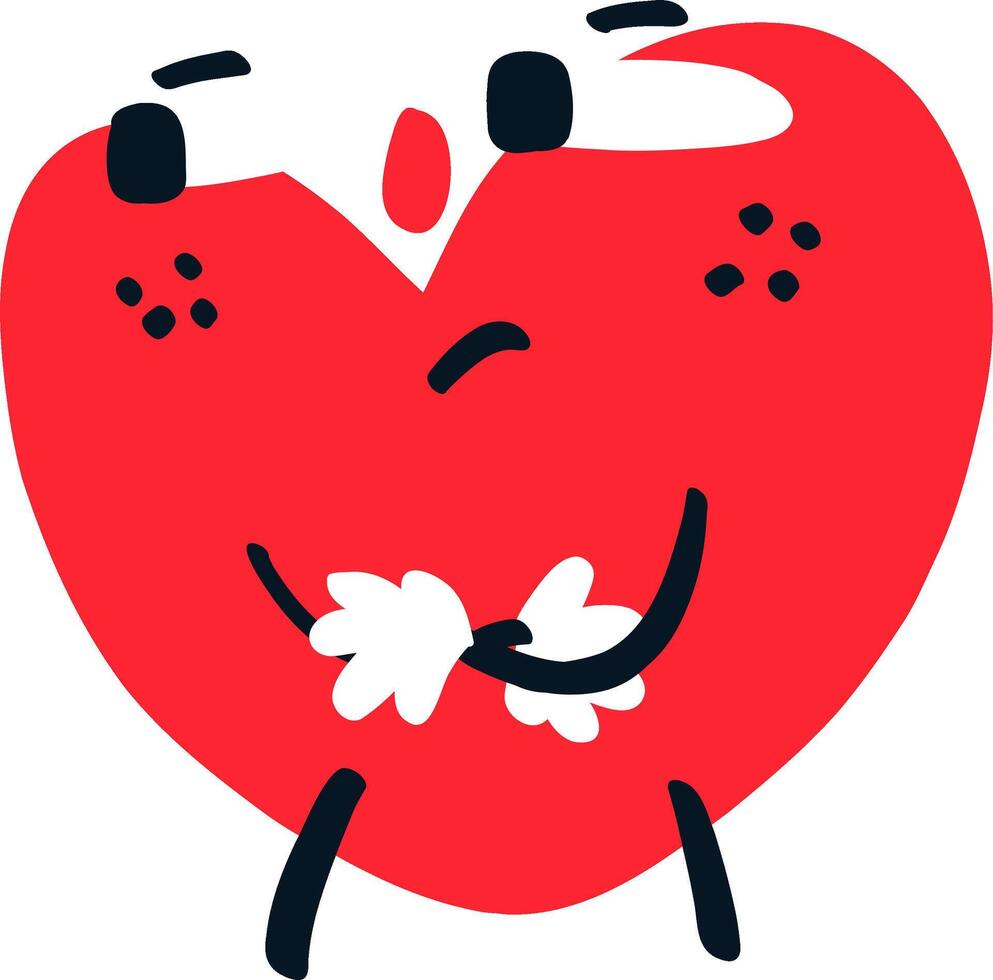 Angry Emotion Love Mascot Sticker vector