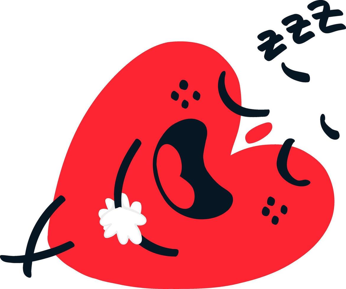 Funny Love Mascot Laughing Sticker vector