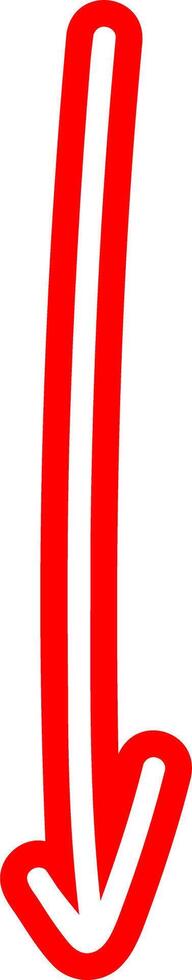 Hand Drawn Small Red Arrow vector
