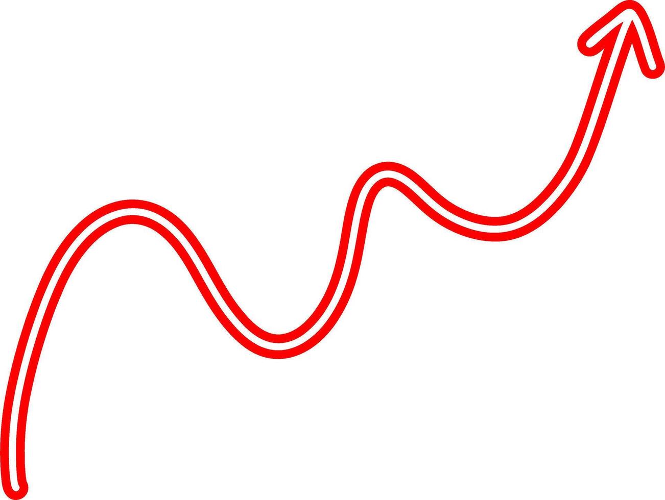 Simple Small Red Arrow Art vector