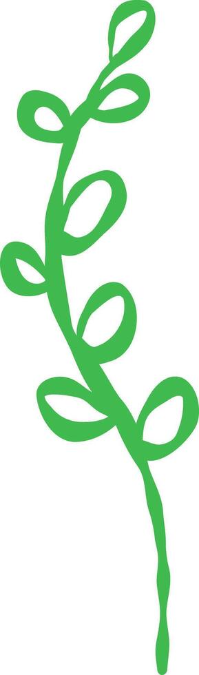 Neon Floral Leafs Hand Drawn Style vector