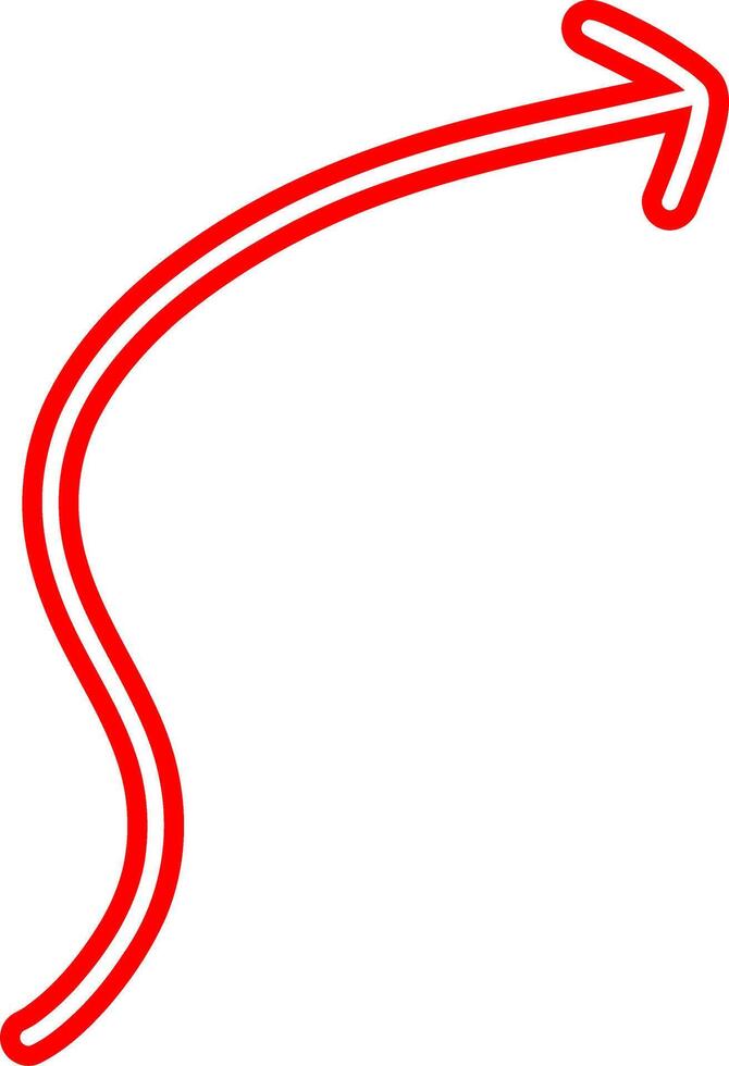 Small Red Arrow Isolated Icon vector