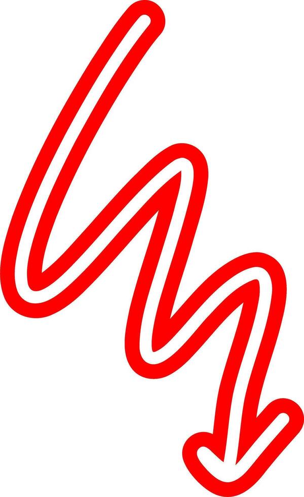 Sketch Red Arrow Tiny Version vector
