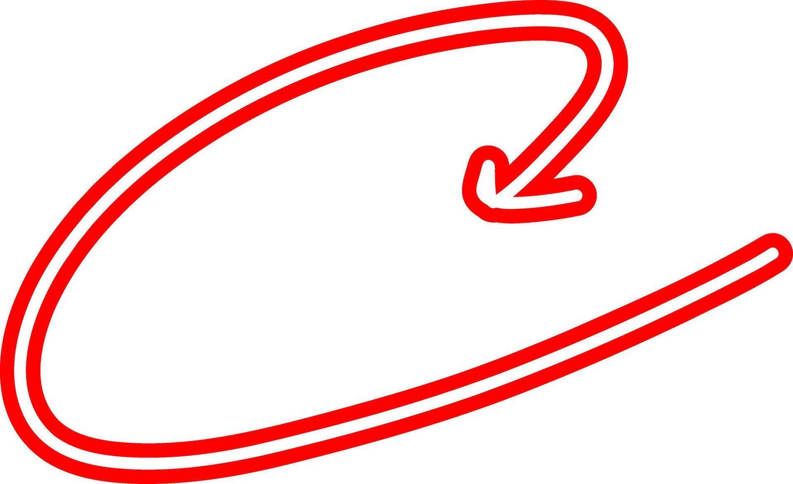 Outlined Small Red Arrow Element vector
