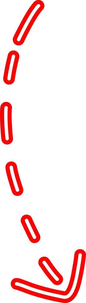 Hand Drawn Red Arrow Illustration vector