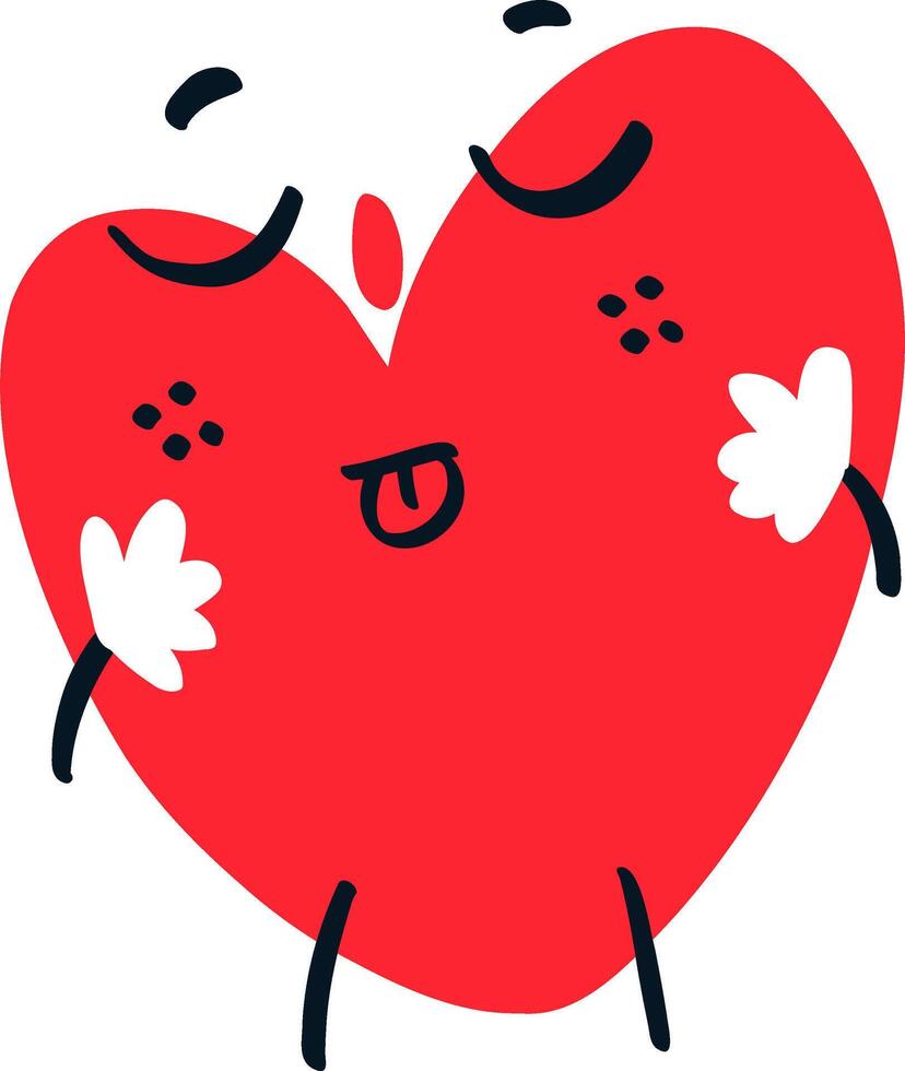 Lovely Expression Love Mascot Design vector