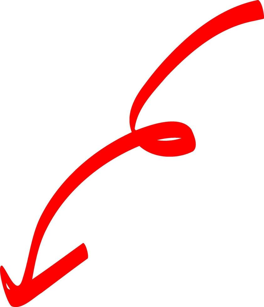 Arrow Style Doodle in Red Ink vector