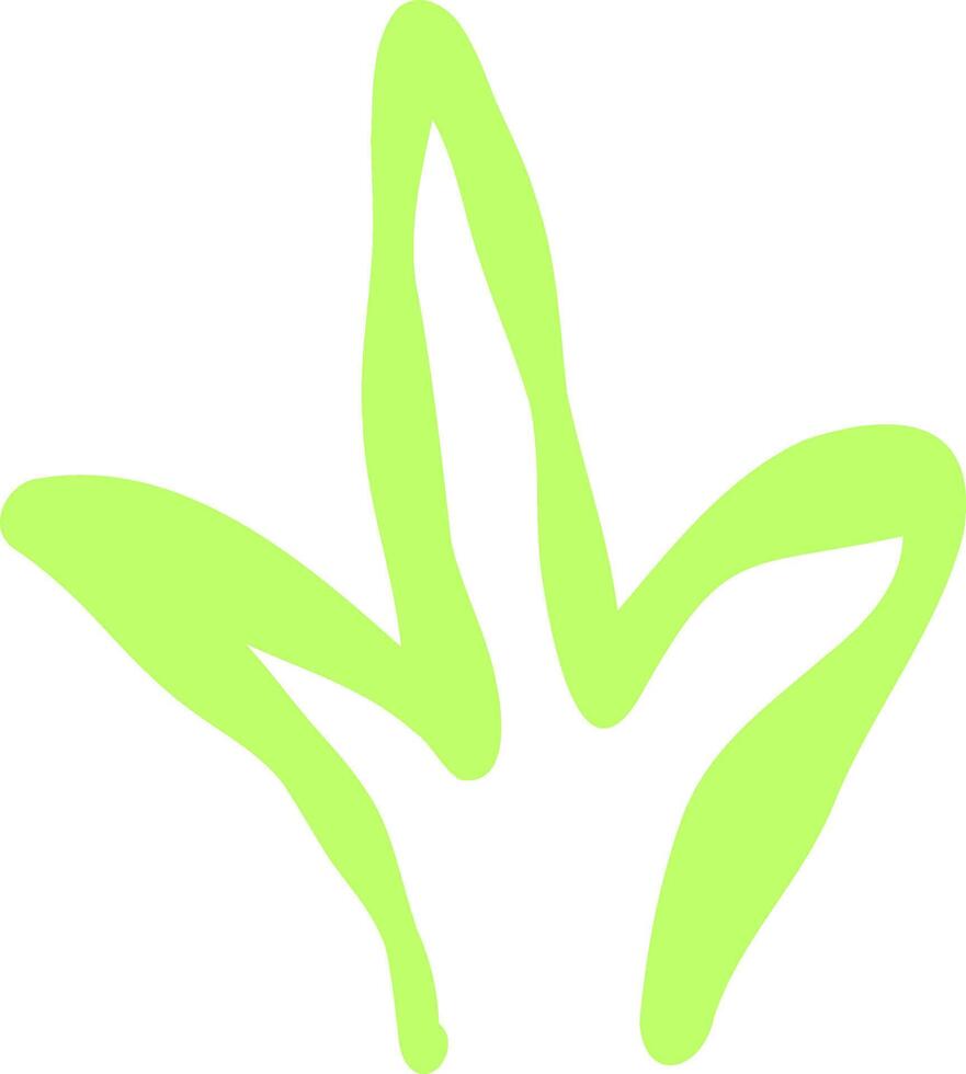 Bold Ink Neon Leaf Artwork vector