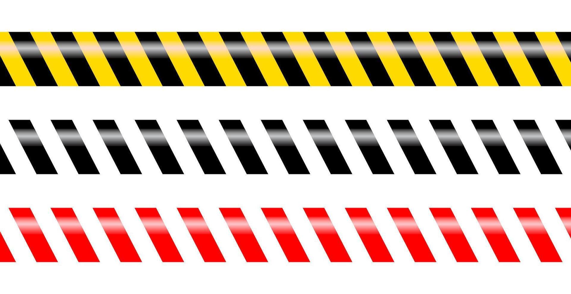 Red Yellow Black Hazard Danger Warning Barrier Tape Illustration vector