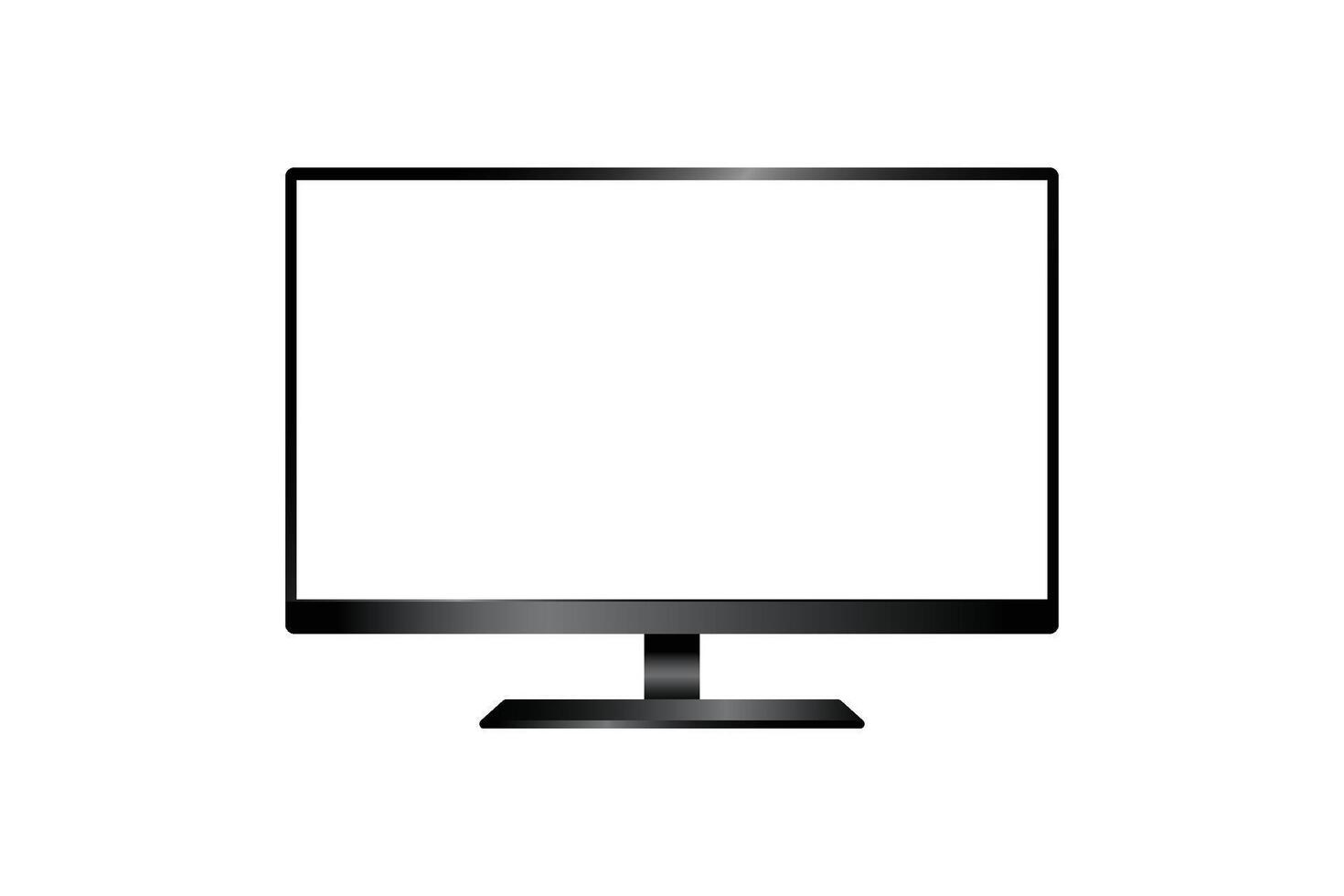 Blank Computer Screen, A sleek, modern computer monitor illustration, ideal for showcasing your designs or presentations. vector