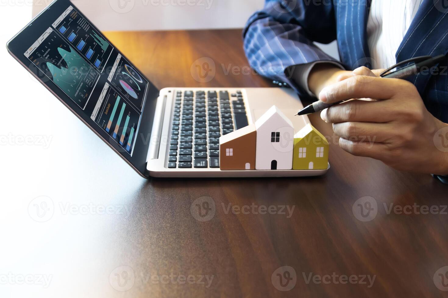 Real estate market analysts and real estate agents photo