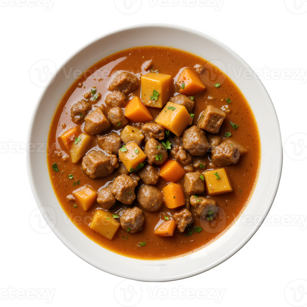 Delicious Beef Stew with Root Vegetables Comfort Food Recipe png