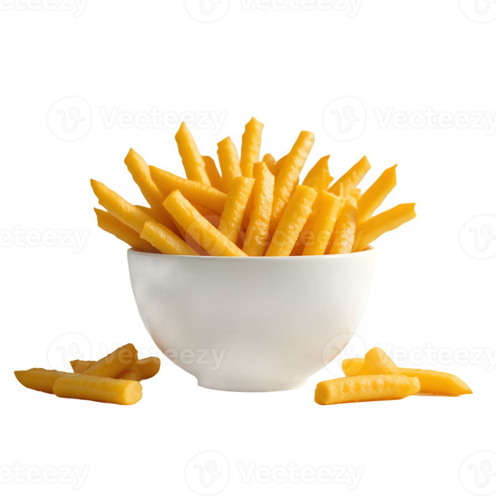 A Bowl of Golden Crispy French Fries Delicious Meal png