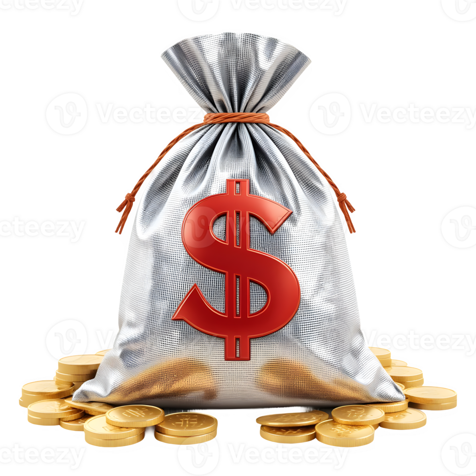 Bag of Money Represents Wealth Finance Savings Investment and Earning png