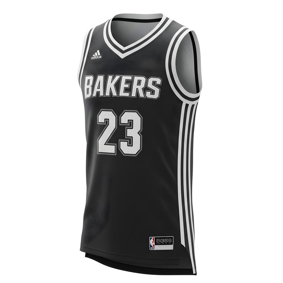 Black Bakers Number 23 Basketball Jersey Mockup for Sports Apparel photo