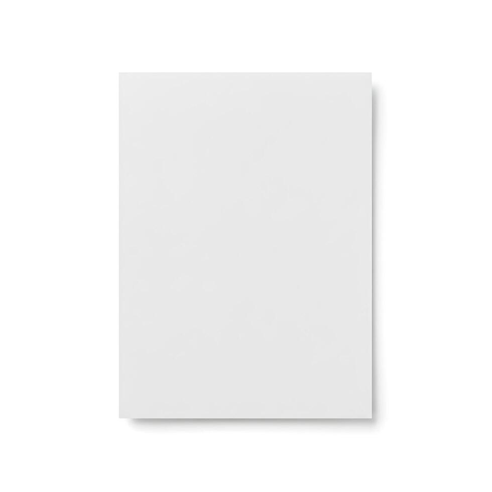 Blank White Paper Sheet with Shadow, Ideal for Mockups and Designs photo