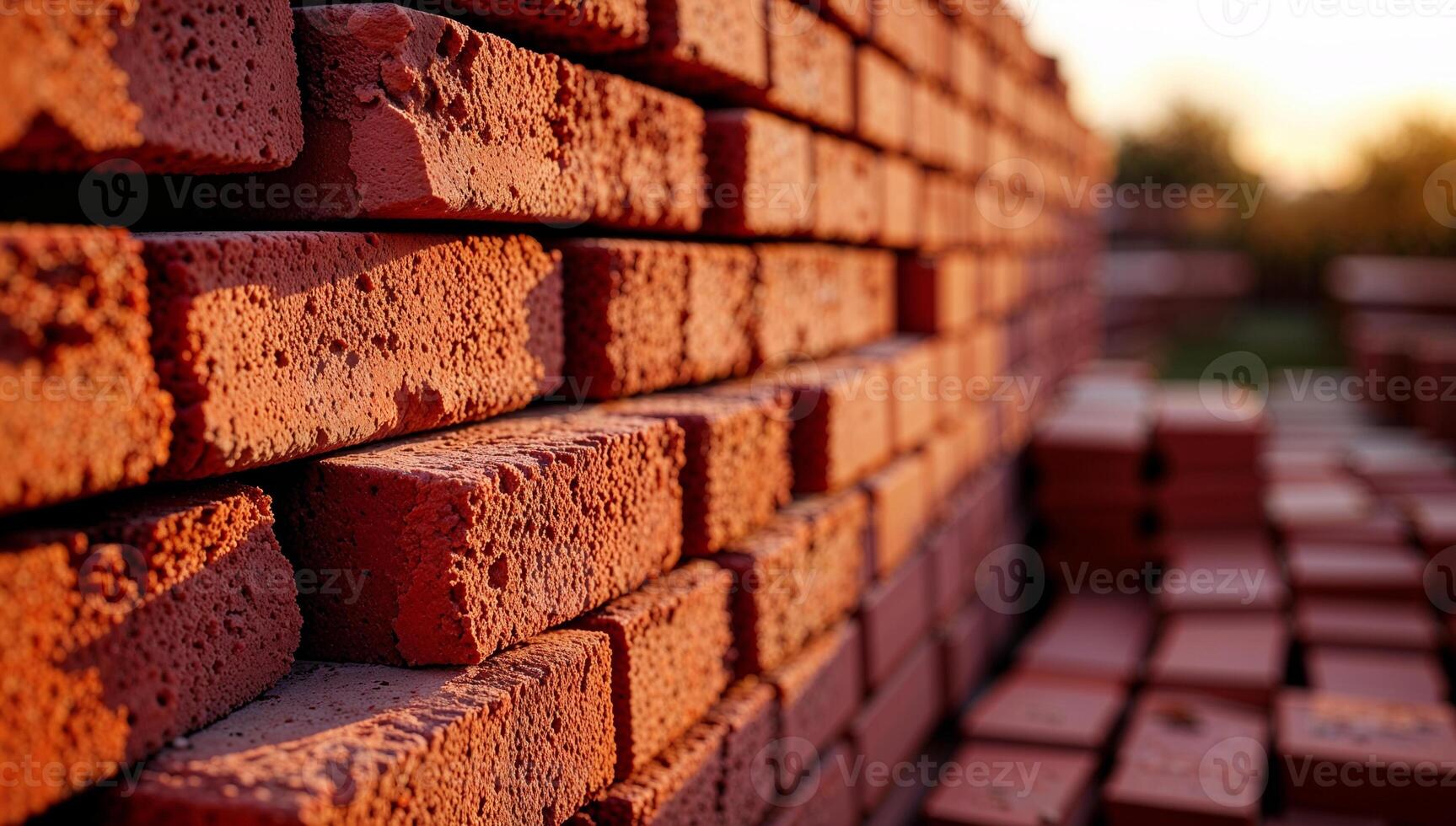 Background and texture of red brick arrangement. 2 photo