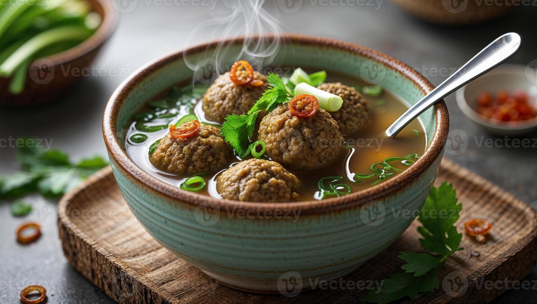 Serving a bowl of meatballs 3 photo