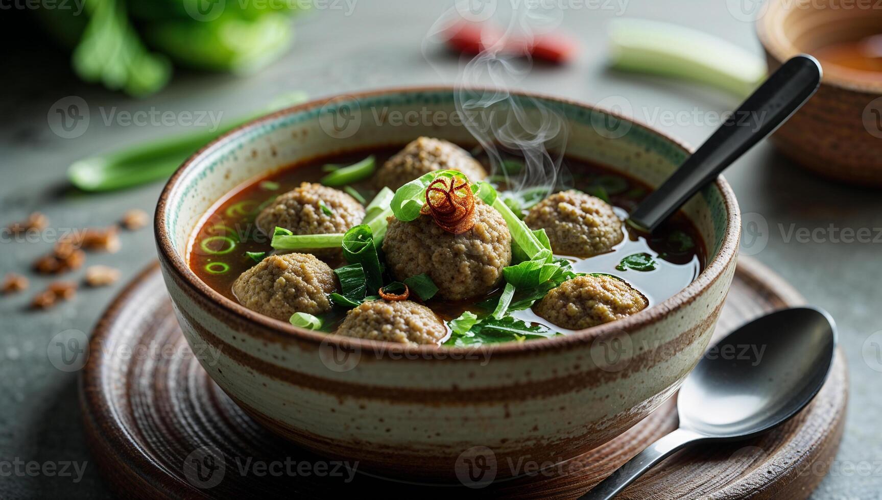 Serving a bowl of meatballs 2 photo
