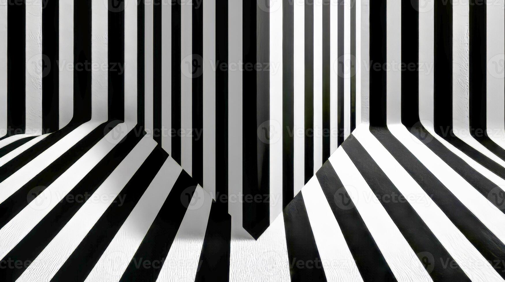 A minimalist black and white striped pattern creates a sleek, modern backdrop. photo
