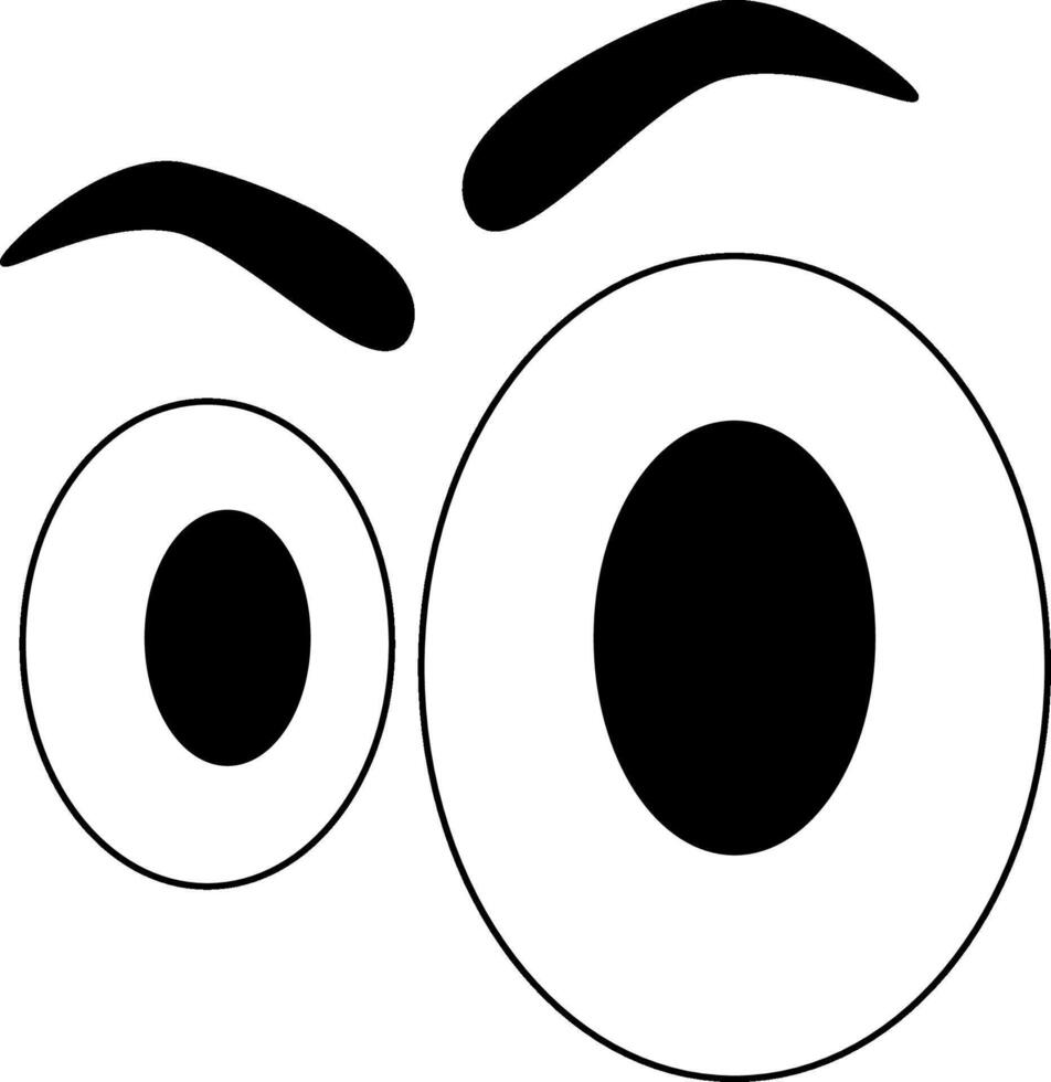 Suspicious eyes illustrations, eyes looking a head design vector