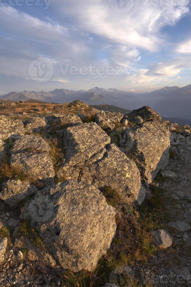 Kamplnock mountain, Nockberge in early morning light, Carinthia, Austria photo