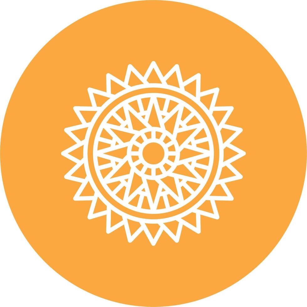 Mandala Interactive Icon Badge vector