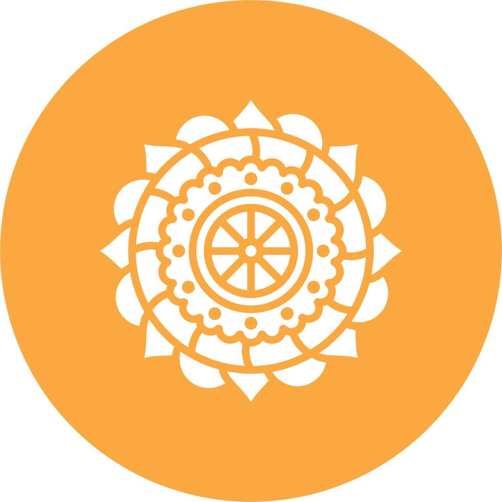 Mandala Minimal Design Badge vector