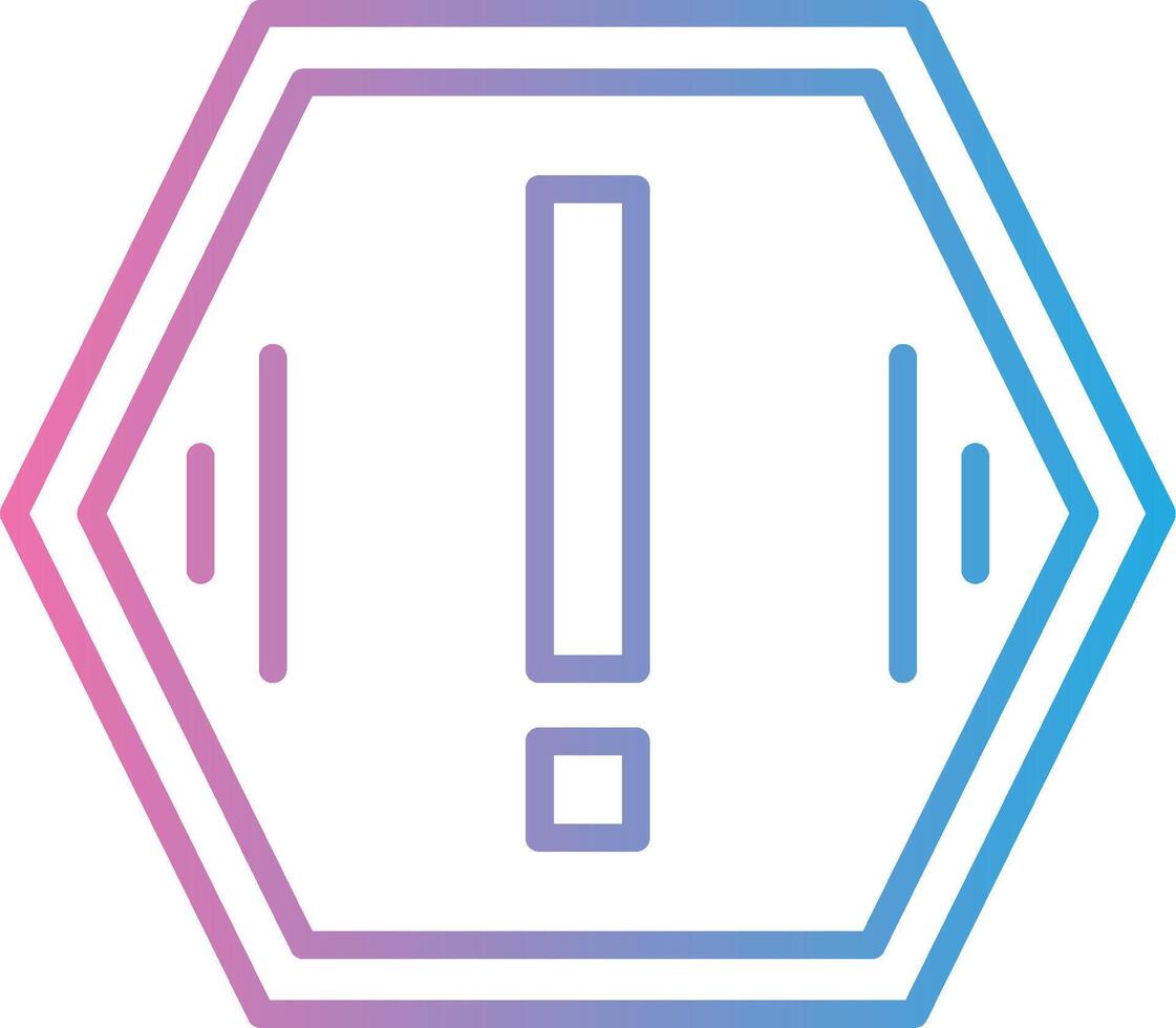 Alert Iconic Line Form vector
