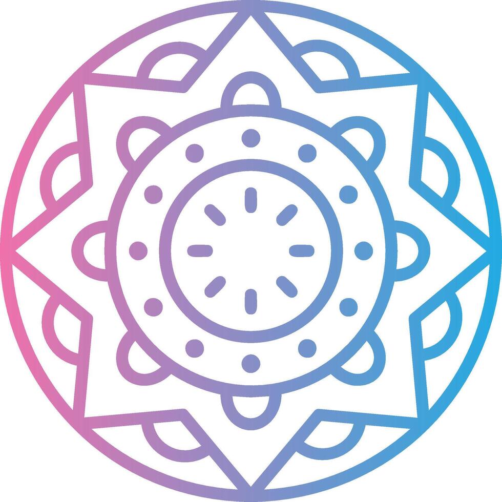 Mandala Monochrome Line Graphic vector