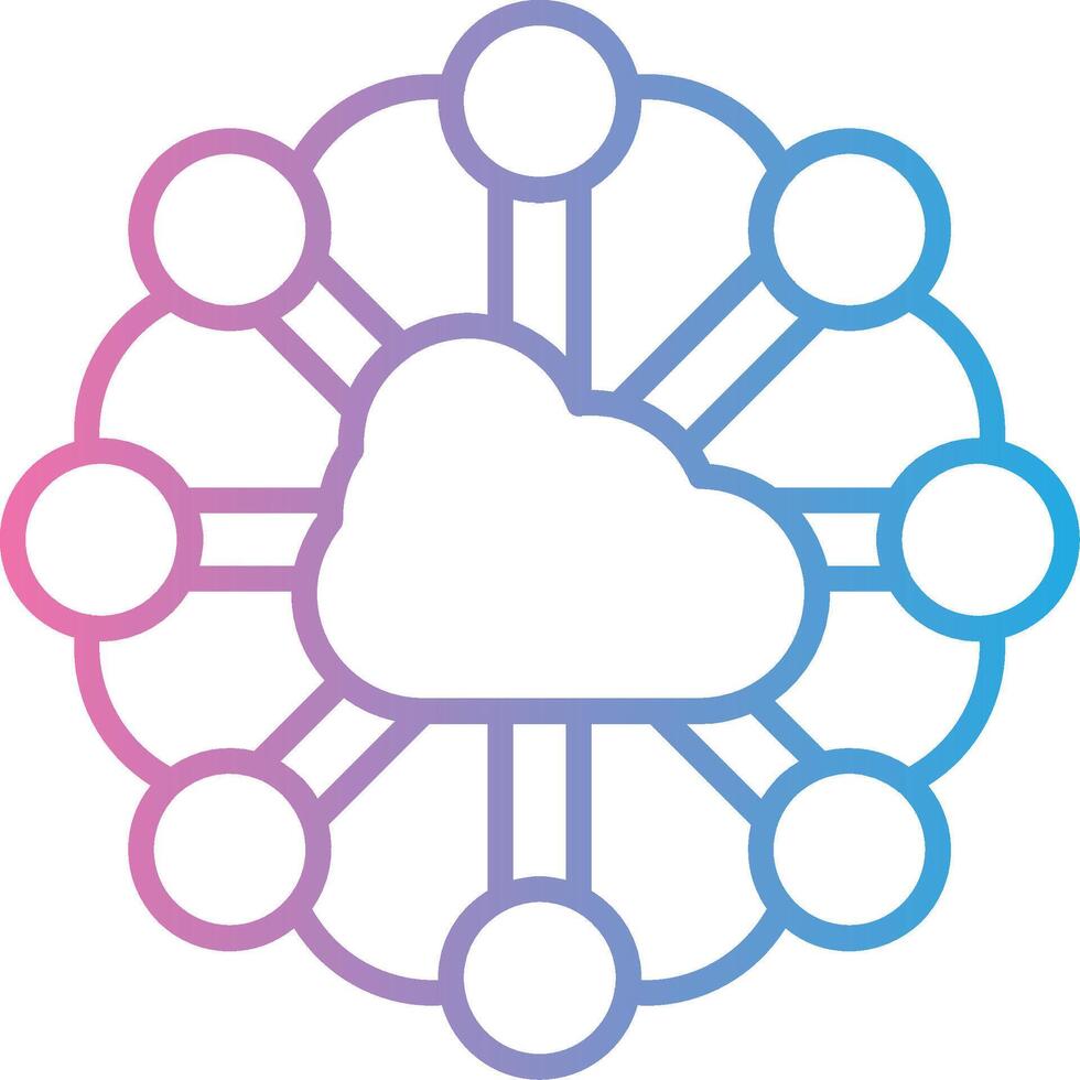 Cloud Computing UI Badge vector