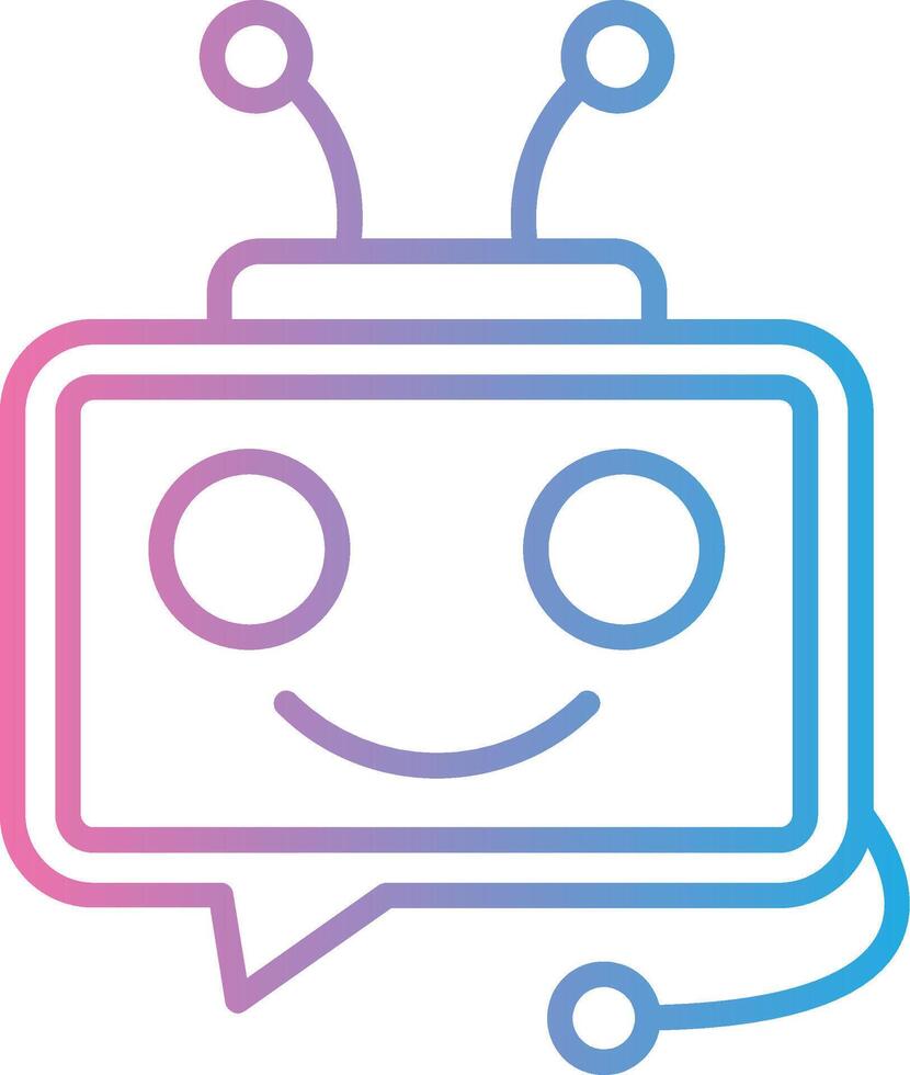 Bot Crisp Outline Artwork vector